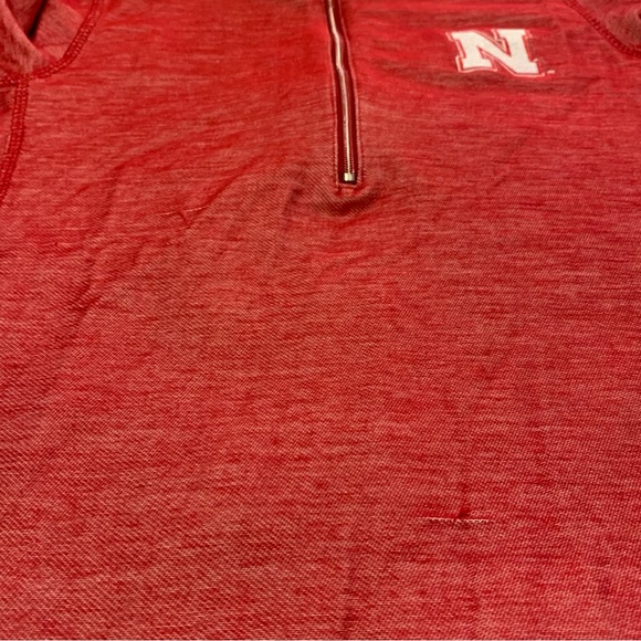 University of Nebraska UNL 3/4 zip jacket size S thumbhole sleeves two tone red - Picture 7 of 16